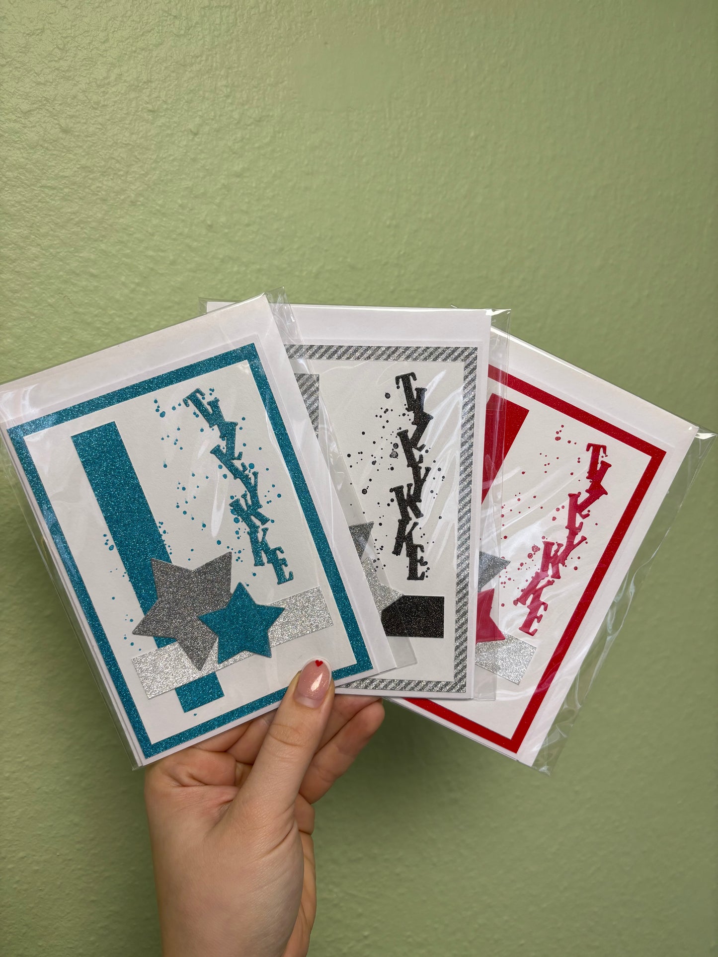 Tillykke Glitter Kort