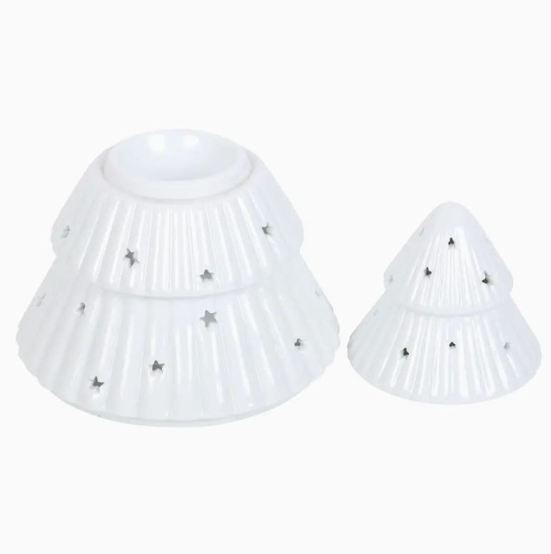 Juletræ Duftlampe - Hvid